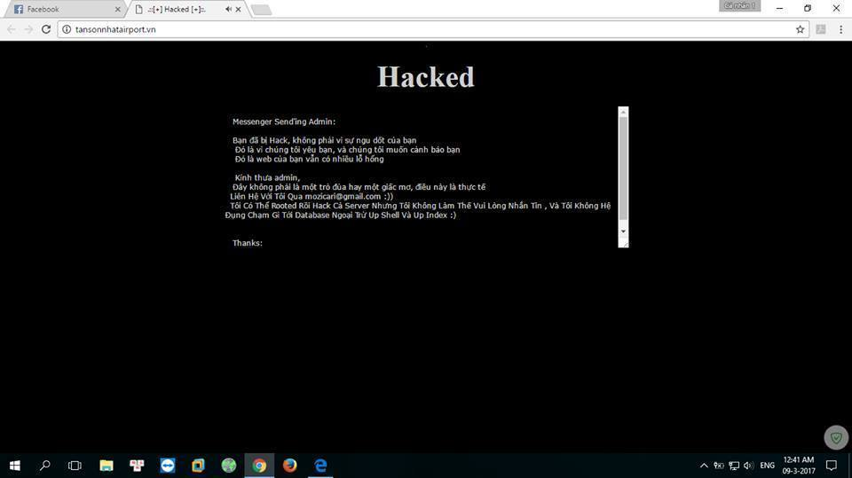 Tân Sơn Nhất bị deface