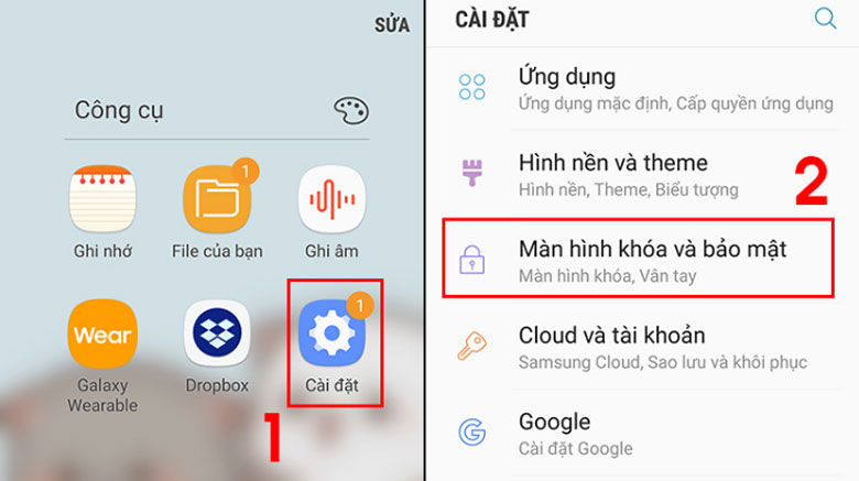 cách đổi mật khẩu samsung