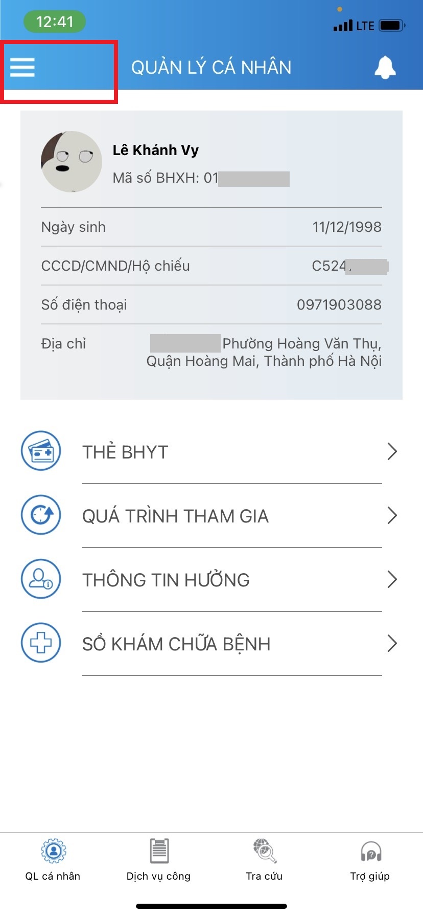 Click vào phần 3 dấu gạch ngang