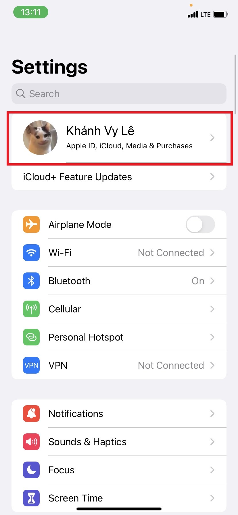 thay đổi mk icloud