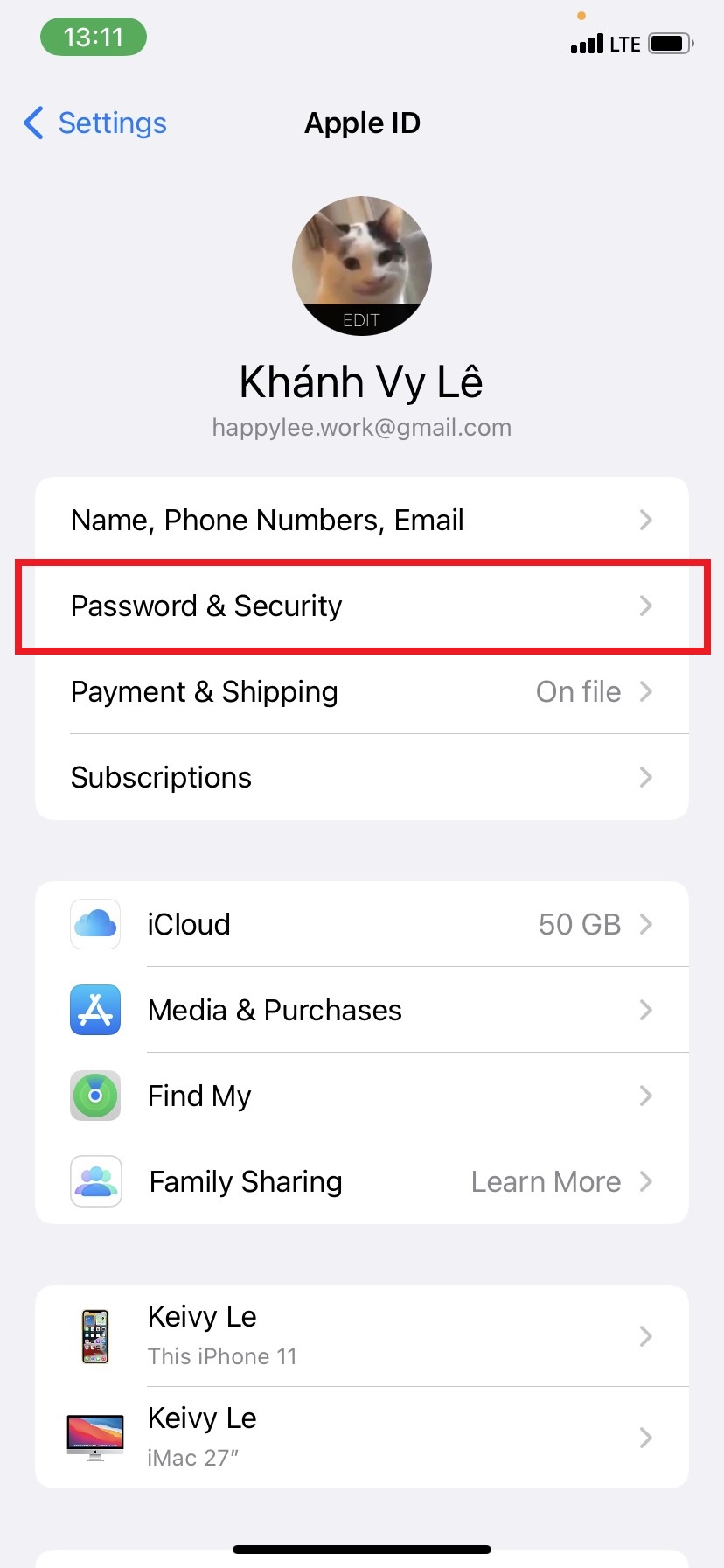 cách đổi mật khẩu icloud tren iphone