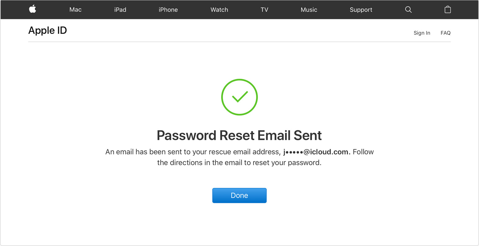 Iforgot password deals apple id