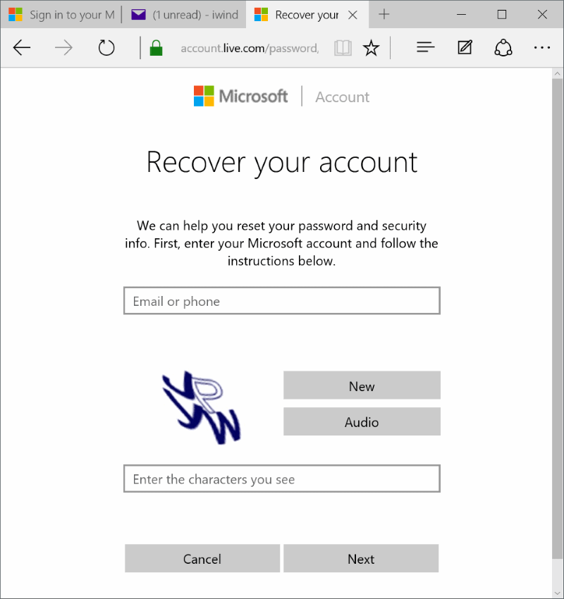 Reset a forgotten Microsoft account password - Microsoft Support