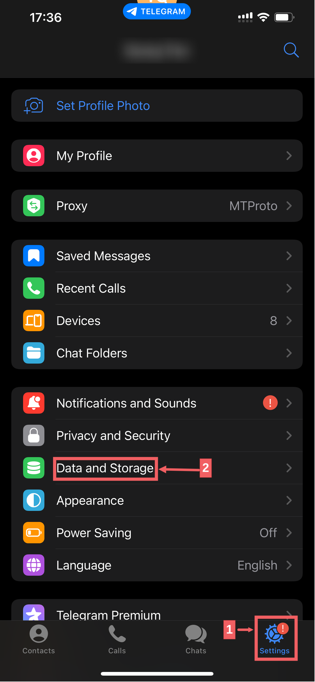 Truy cập Telegram bằng proxy