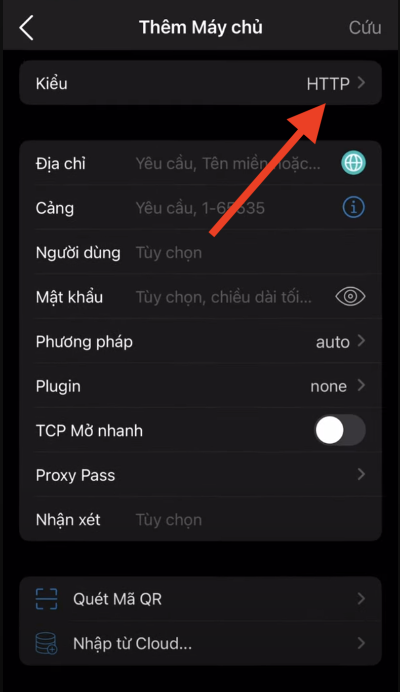 bypass telegram bằng Shadowrocket