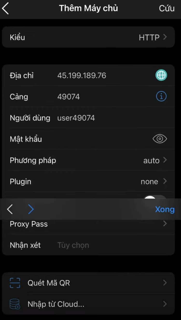 bypass telegram bằng Shadowrocket