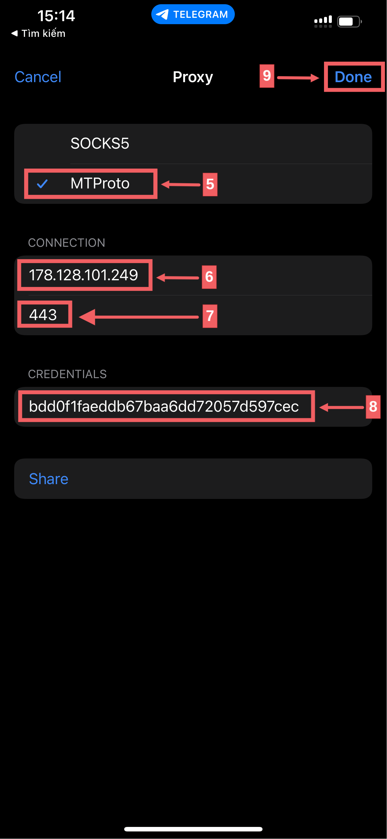 Truy cập Telegram bị chặn bằng Proxy
